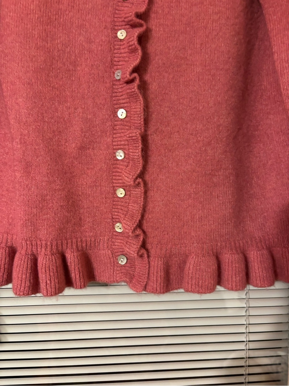 CeCe Ruffle-Trim Button Cardigan - Picture 6 of 12